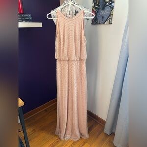 slim fit dress slacks Maison des Copains • Cream Nasir Tencel Floor Length Dress Cream / M
